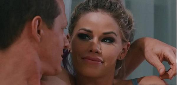  Get ready for a intense sensual fucking session with seductive babe Jessa Rhodes and her hot neighbor Lucas Frost.